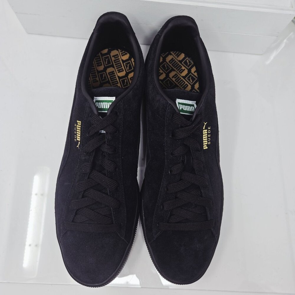 Puma Suede Classic Low Top Sneakers Men’s 14 Black Lace Up Gorpcore Skater - Picture 9 of 9